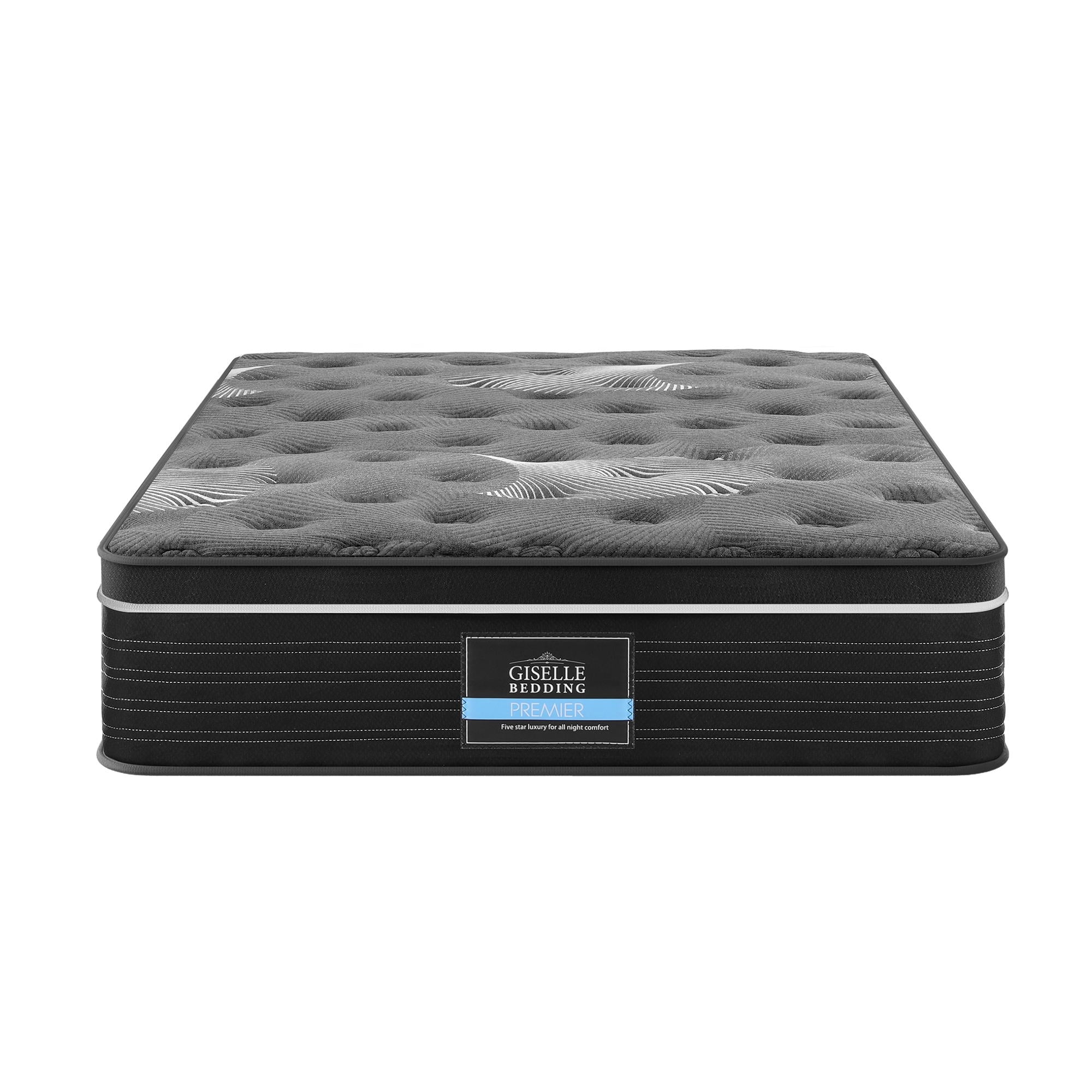 Giselle Bedding Single Mattress 35cm Euro Top with Graphene Cooling Comfort Medium Firm