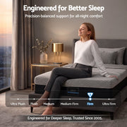 Giselle King Single Mattress 26cm Firm Pocket Spring Dual Edge Support Dark Grey