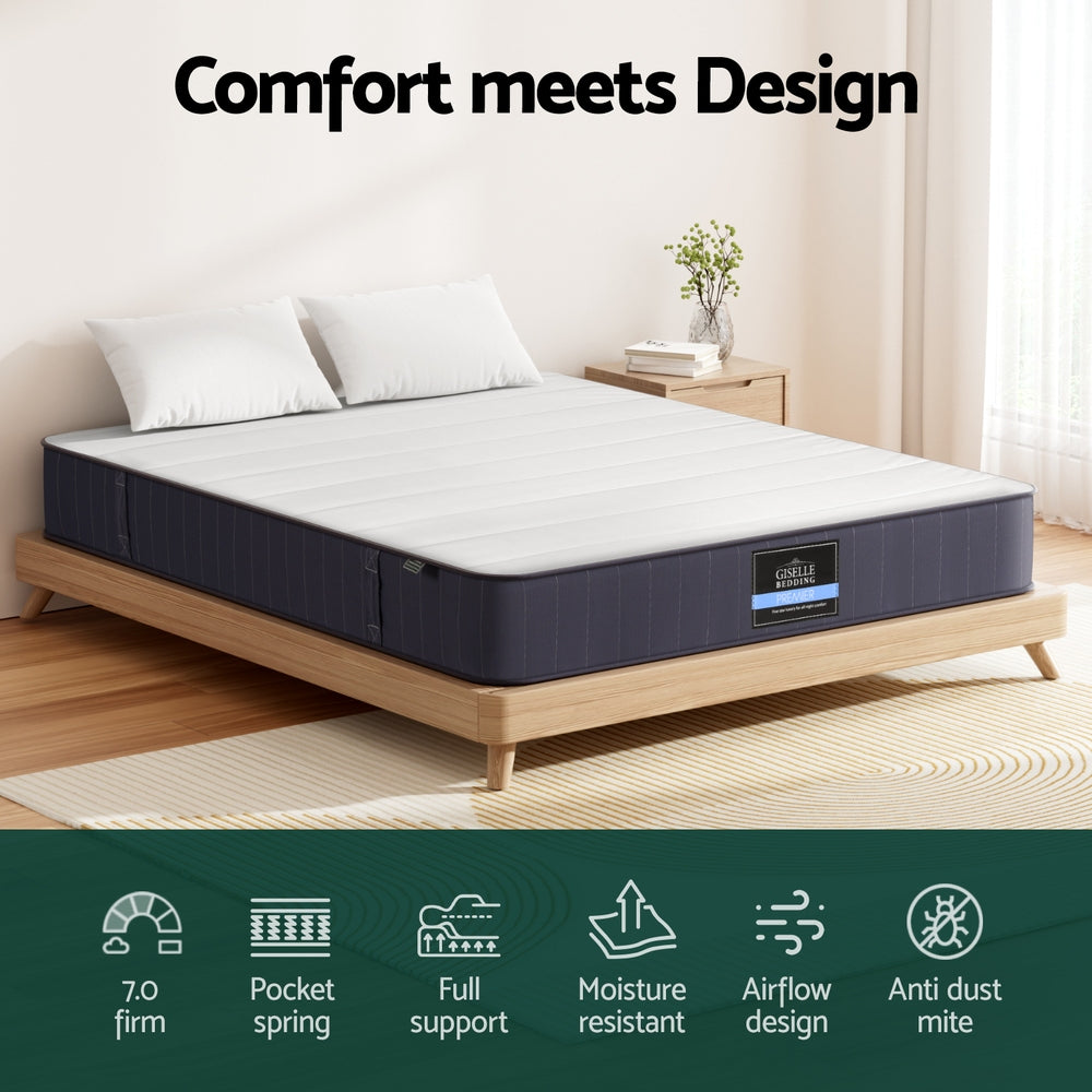 20cm Giselle Mattress Queen Bed Pocket Spring Mattresses MATTRESS-E-CLOUD-20-Q