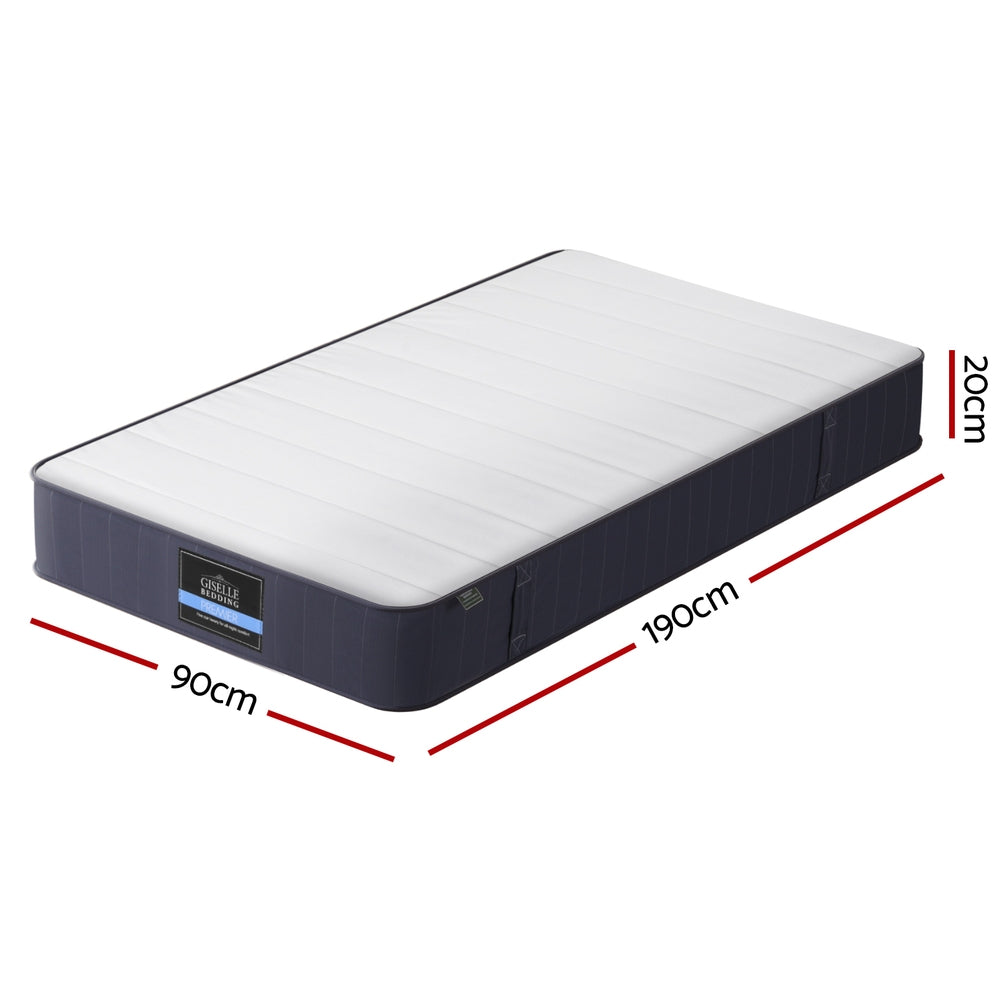 20cm Giselle Mattress Single Bed Pocket Spring Mattresses MATTRESS-E-CLOUD-20-S
