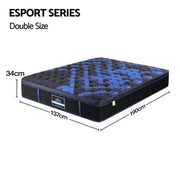 Giselle 34cm Double Hybrid Mattress with Cooling Gel Memory Foam and Edge Support