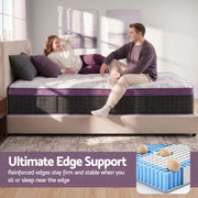 Giselle King Single Euro Top Mattress Firm Pocket Spring Edge Support