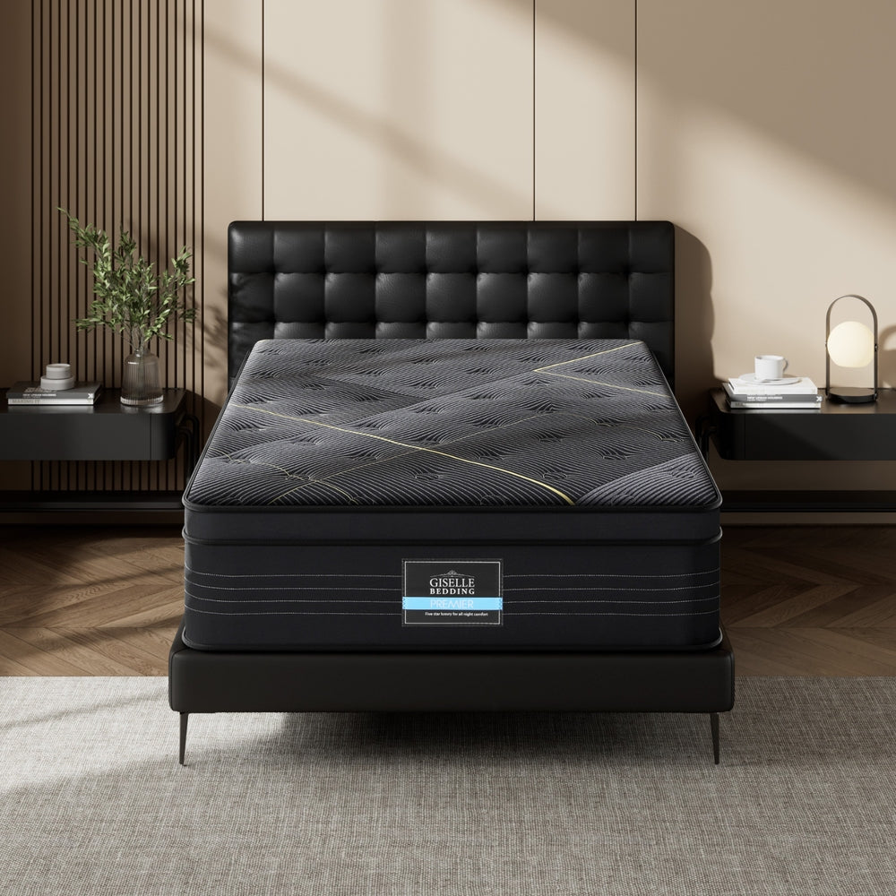 35cm Giselle Mattress Single Bed Bamboo Pocket Firm Foam MATTRESS-E-MIDNIGHT-35-S
