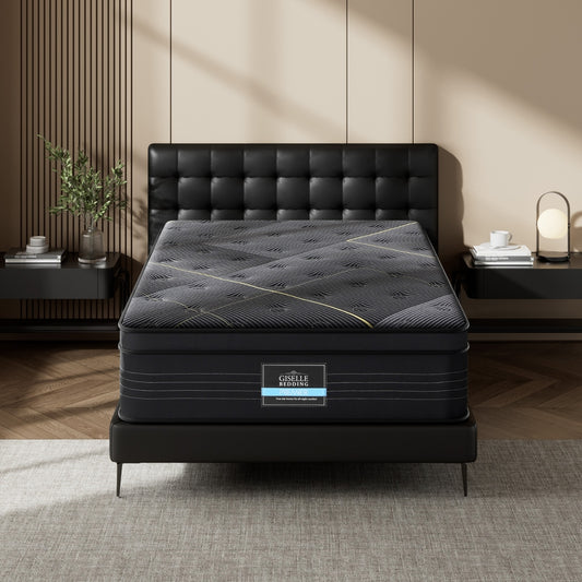 35cm Giselle Mattress Single Bed Bamboo Pocket Firm Foam MATTRESS-E-MIDNIGHT-35-S