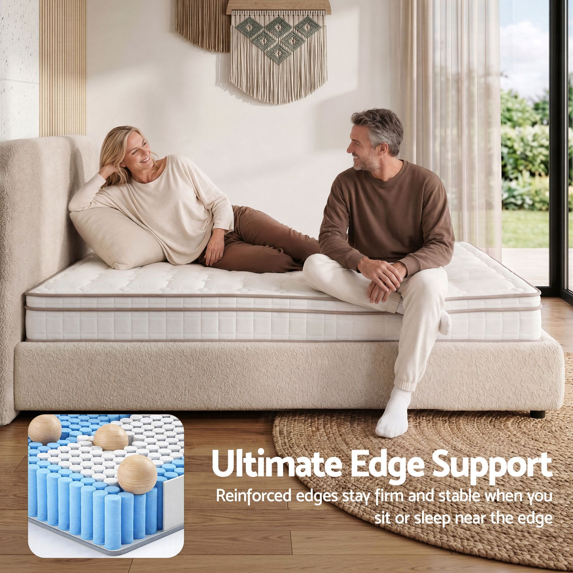 Giselle 20cm Firm Double Mattress Pocket Spring for Bedroom or Guest Room