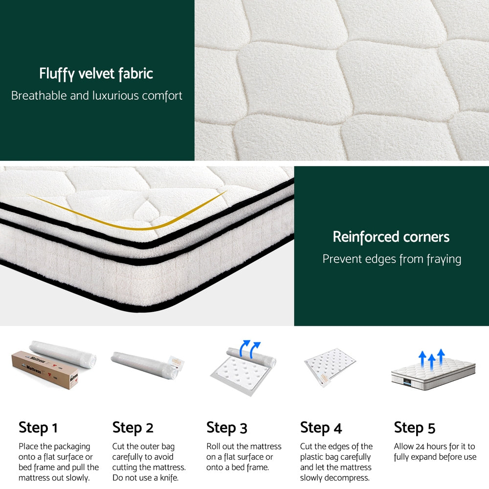 22cm Giselle Mattress KS Size MATTRESS-E-PLUSH-22-KS