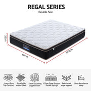 Giselle 35cm Double Mattress Firm with Copper Memory Foam and Edge Support