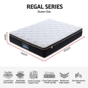 Giselle 35cm Queen Mattress Firm with Copper Memory Foam and Edge Support