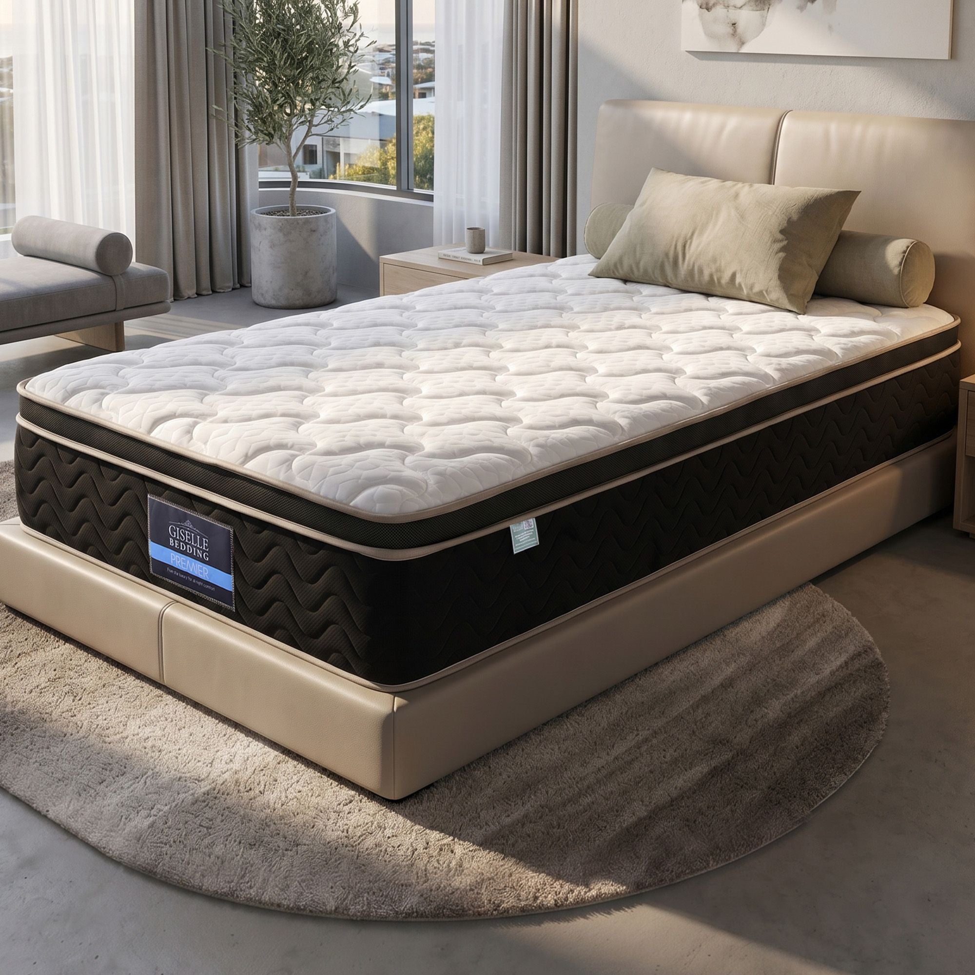 Giselle 35cm Single Mattress Firm with Copper Memory Foam and Edge Support