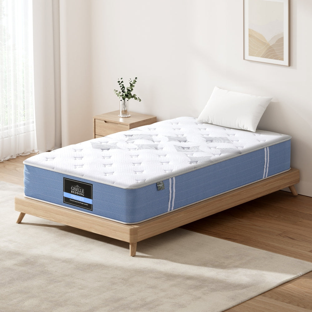 25cm Giselle Mattress Single Bed Pocket Spring Mattresses MATTRESS-E-SNOW-25-S