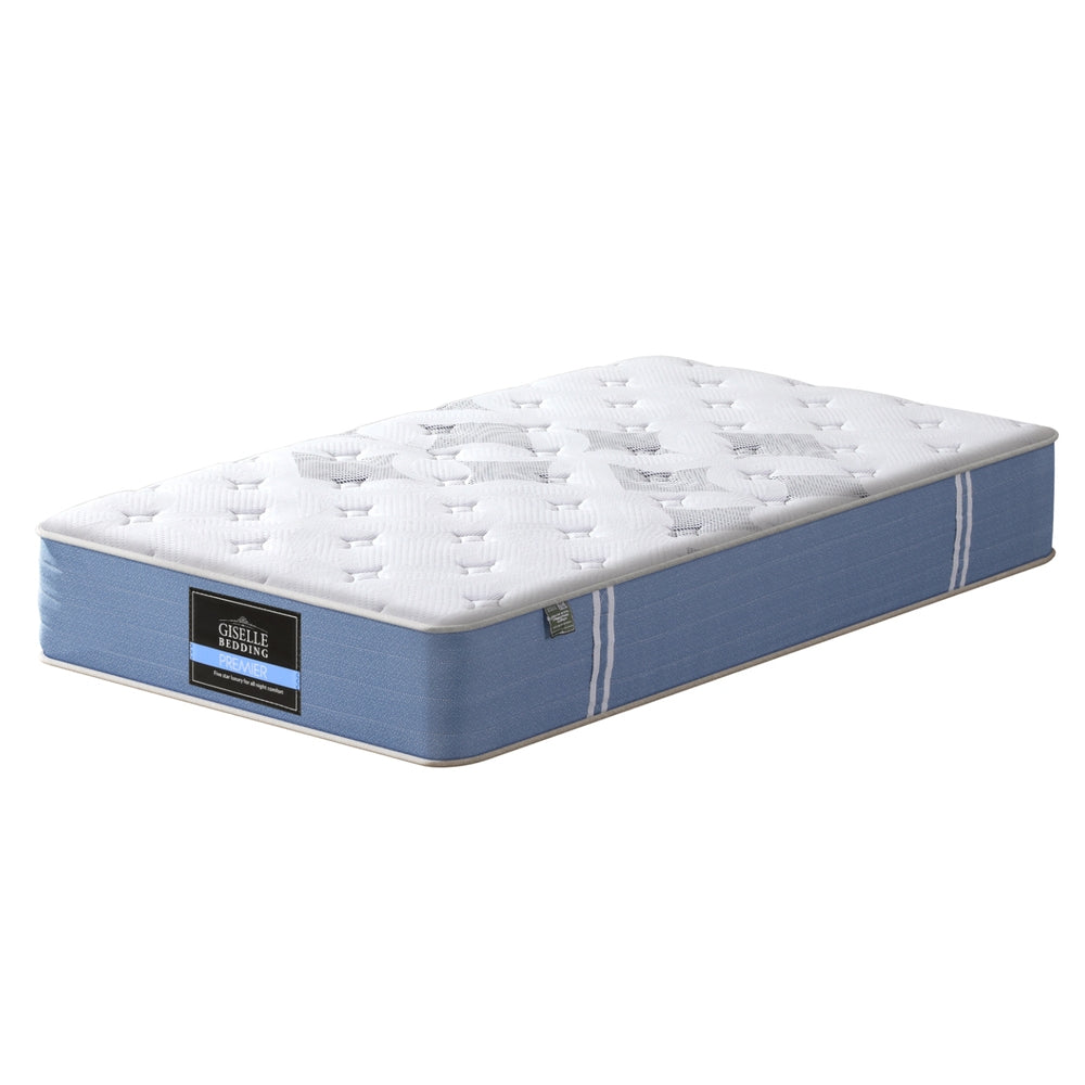 25cm Giselle Mattress Single Bed Pocket Spring Mattresses MATTRESS-E-SNOW-25-S