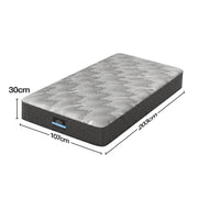 Giselle 30cm King Single Mattress with Edge Support and 5-Zone Comfort