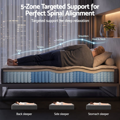 Giselle 30cm Queen Mattress with Edge Support and 5-Zone Comfort