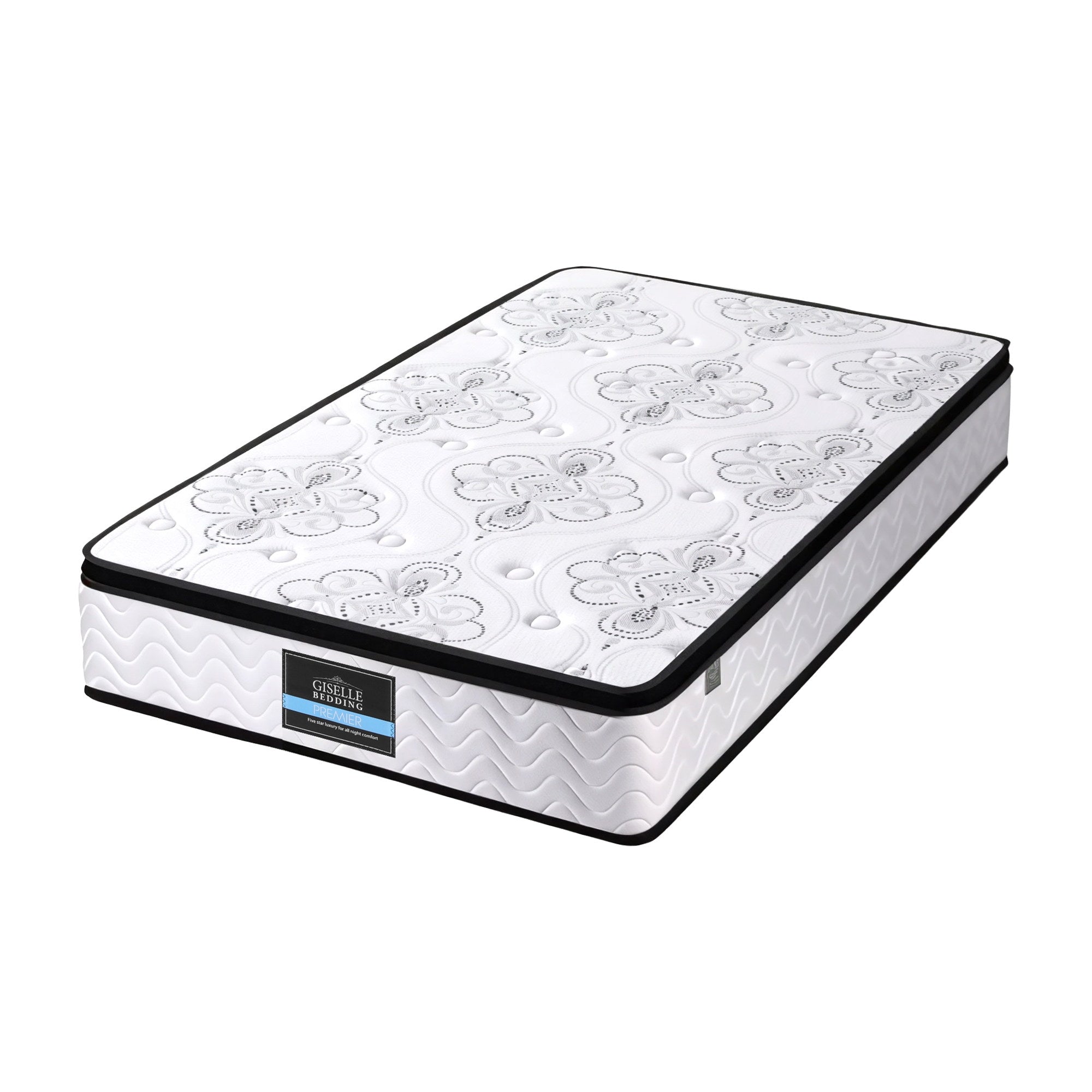 Giselle Bedding King Single Mattress 30cm Pocket Spring Euro Top Medium Firm Foam
