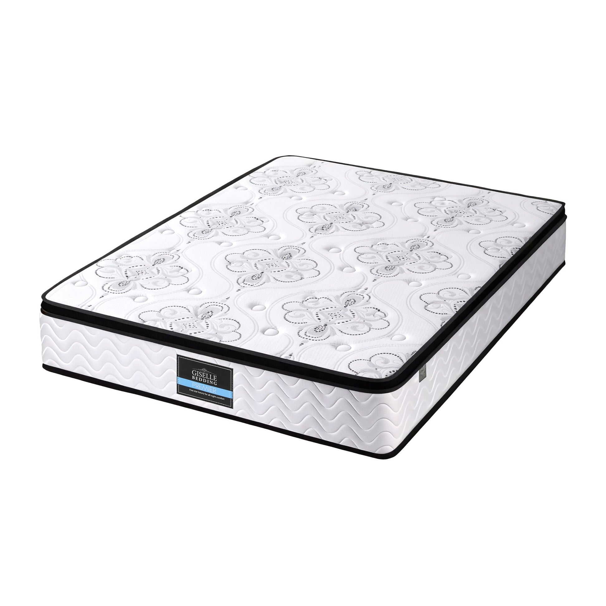 Giselle Bedding Queen Mattress 30cm Pocket Spring Euro Top Medium Firm Foam MATTRESS-E-VERVE-30-Q