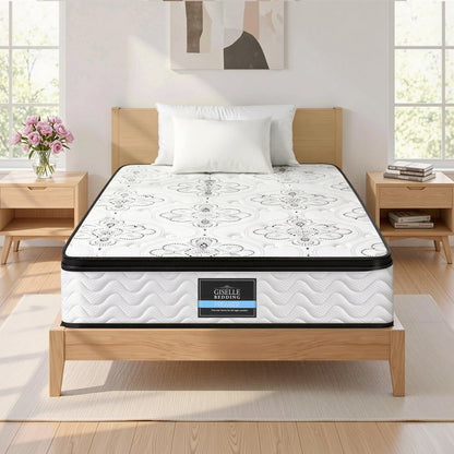 Giselle Bedding Single Mattress 30cm Pocket Spring Euro Top Medium Firm Foam MATTRESS-E-VERVE-30-S