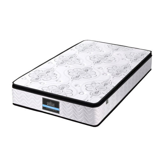 Giselle Bedding Single Mattress 30cm Pocket Spring Euro Top Medium Firm Foam MATTRESS-E-VERVE-30-S