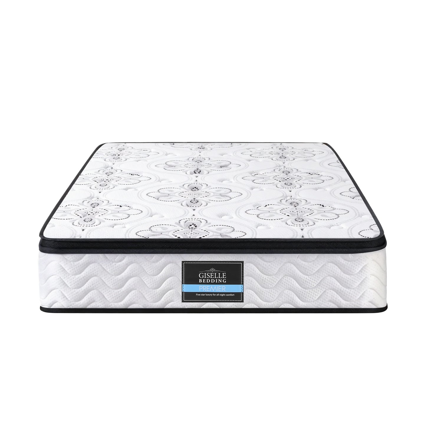 Giselle Bedding Single Mattress 30cm Pocket Spring Euro Top Medium Firm Foam MATTRESS-E-VERVE-30-S