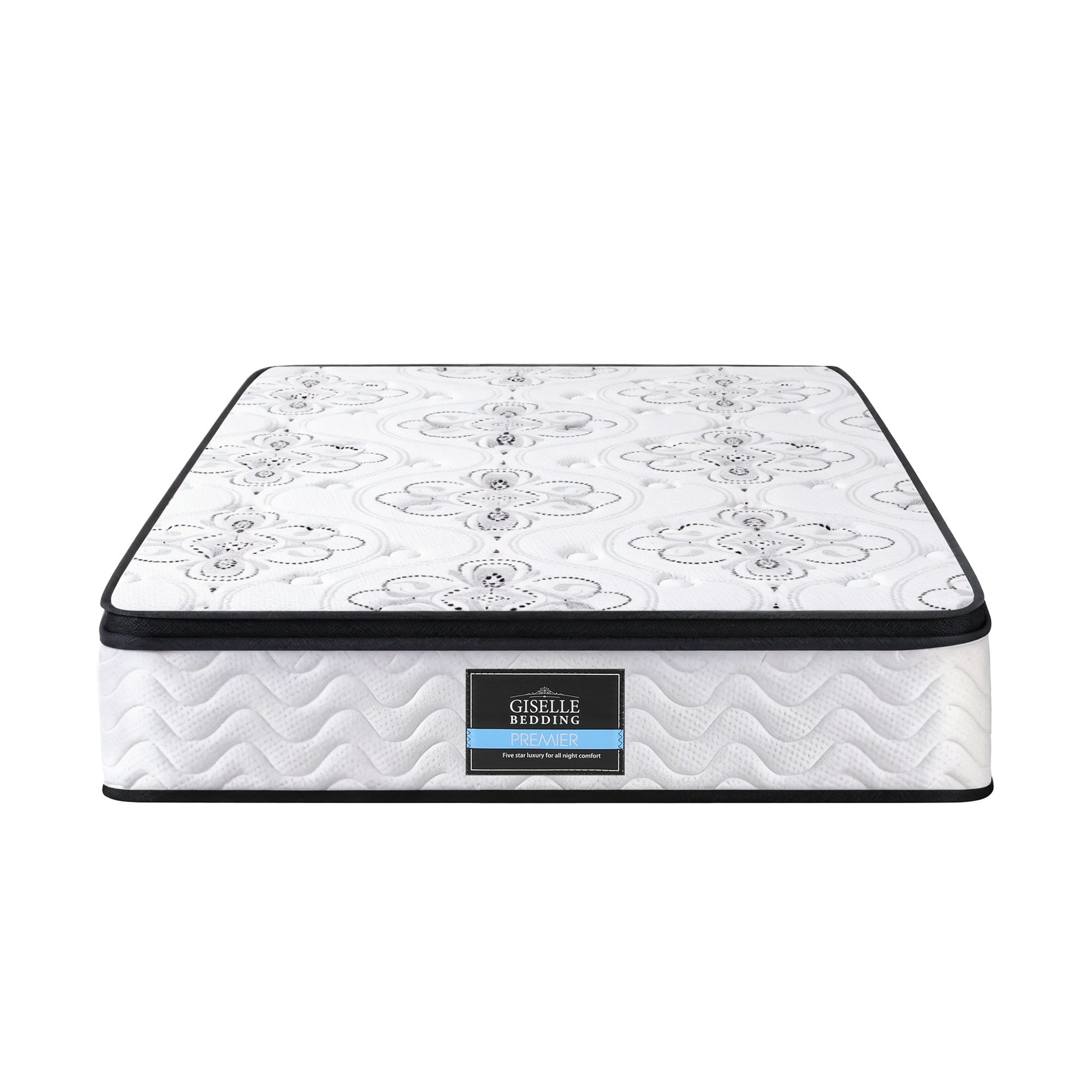 Giselle Bedding Single Mattress 30cm Pocket Spring Euro Top Medium Firm Foam