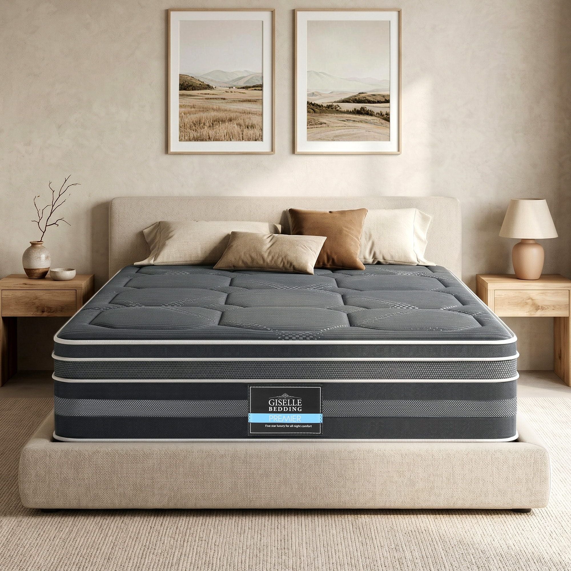 Giselle Mattress 35cm Hybrid Pocket Spring Euro Top King MATTRESS-FE35-K