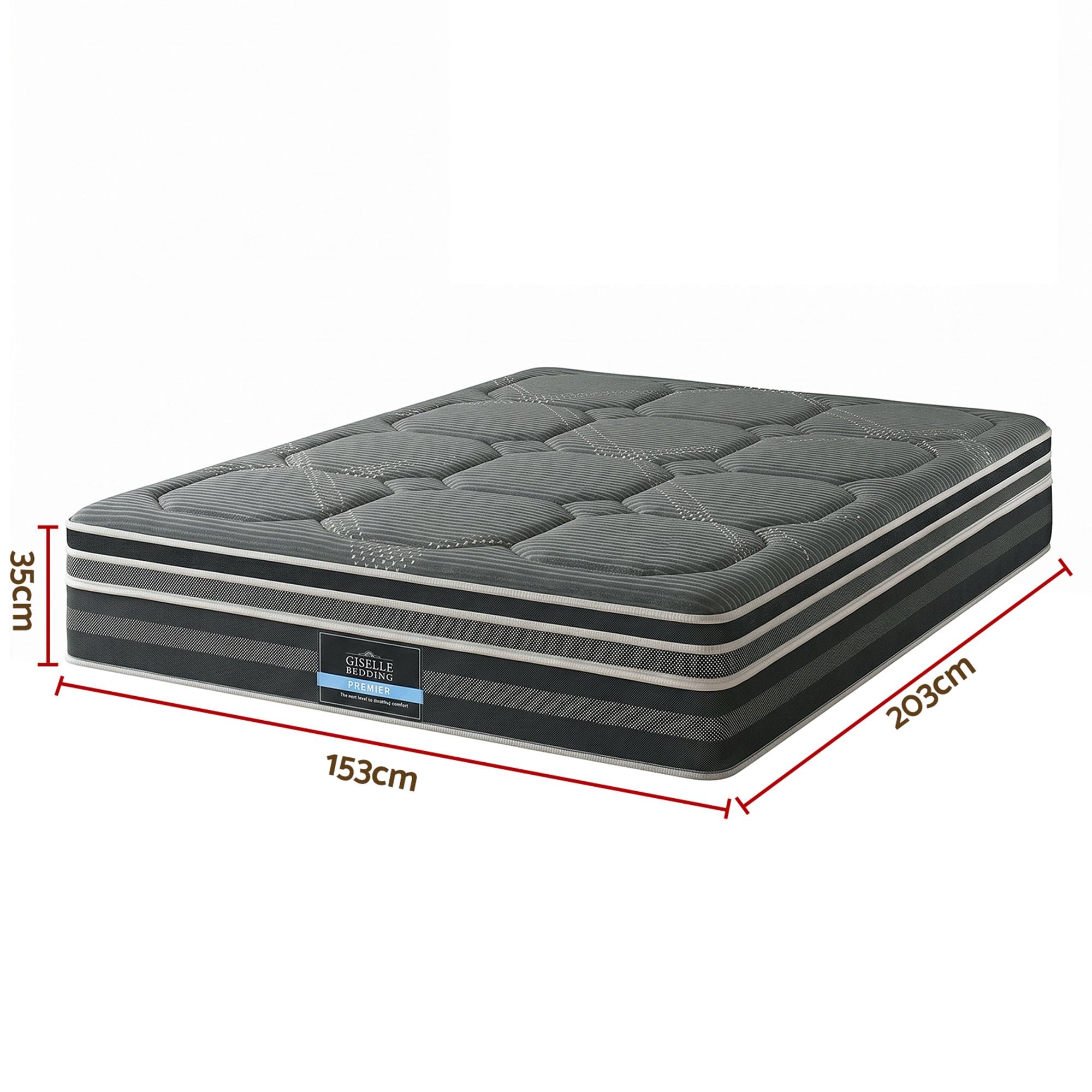 Giselle Mattress 35cm Hybrid Pocket Spring Euro Top Queen MATTRESS-FE35-Q