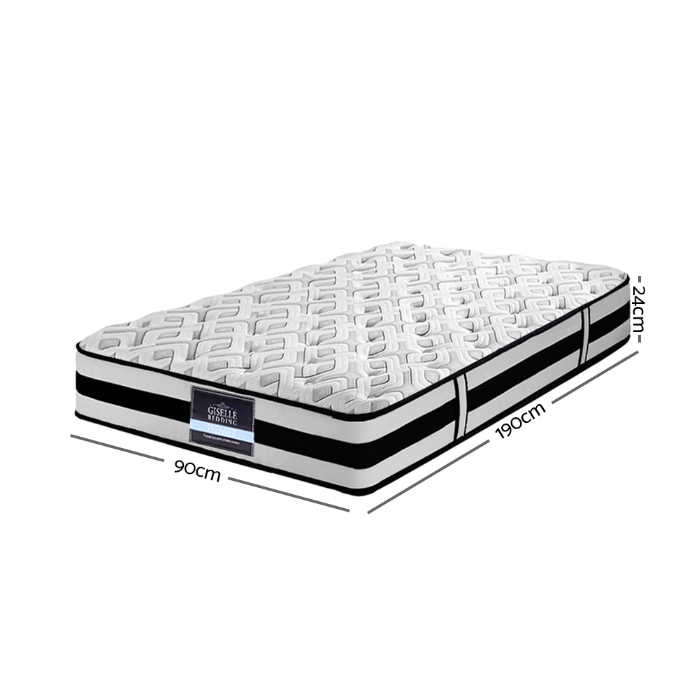 Giselle Bedding 24cm Mattress Super Firm Single MATTRESS-FIRM-024-S