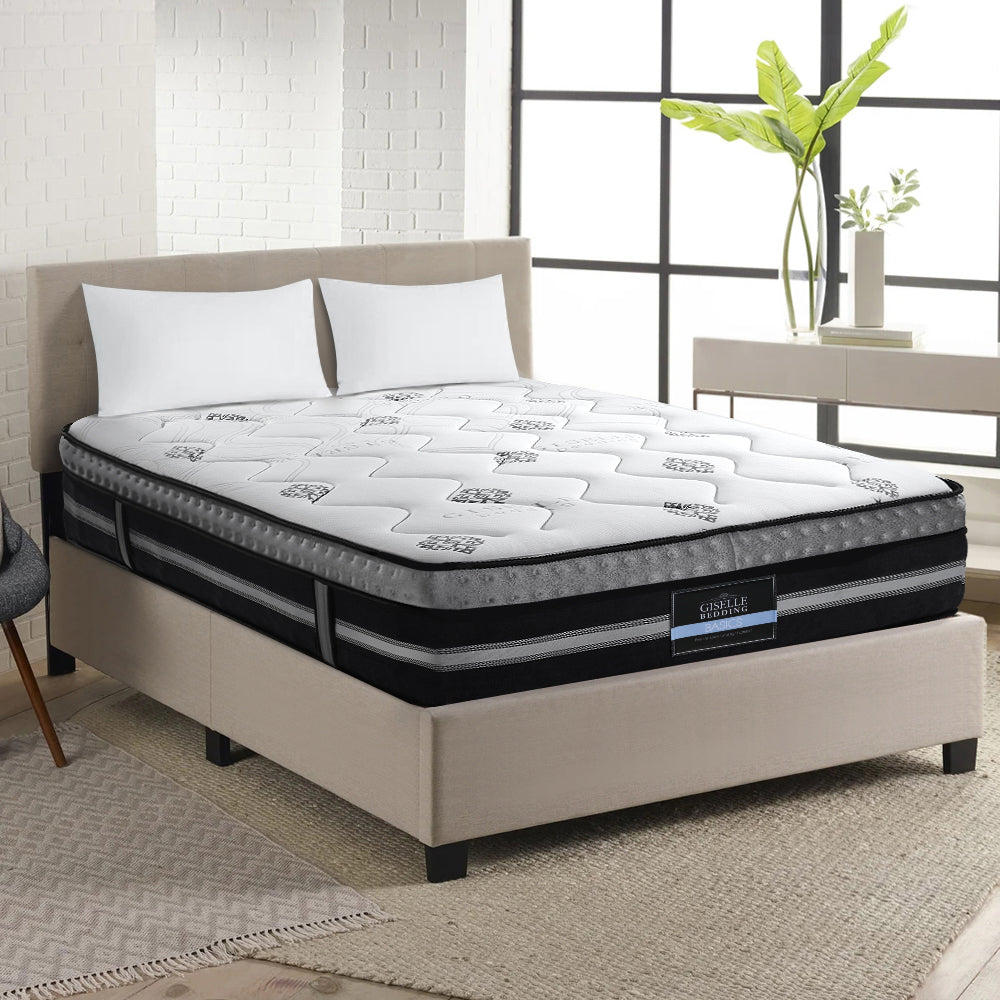Giselle Bedding Galaxy Euro Top Cool Gel Pocket Spring Mattress 35cm Thick Double MATTRESS-GALAXY-D