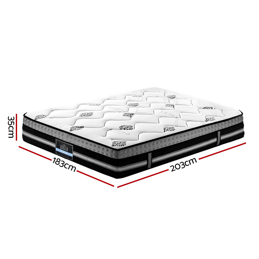Giselle Bedding Galaxy Euro Top Cool Gel Pocket Spring Mattress 35cm Thick King MATTRESS-GALAXY-K