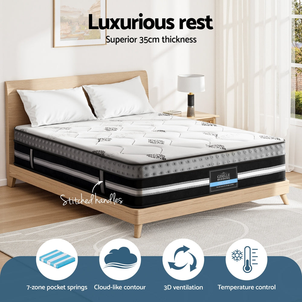 Giselle Bedding 35cm Mattress Cool Gel Memory Foam Queen MATTRESS-GALAXY-Q