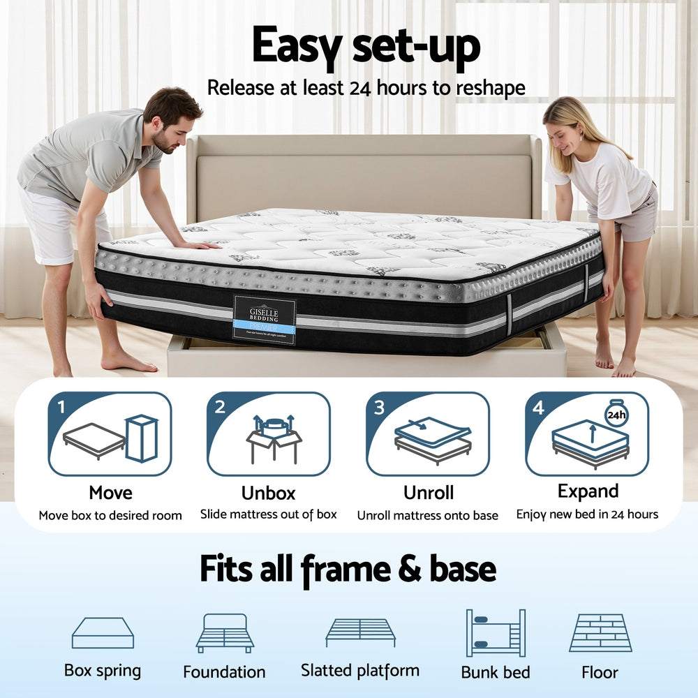 Giselle Bedding 35cm Mattress Cool Gel Memory Foam Queen MATTRESS-GALAXY-Q