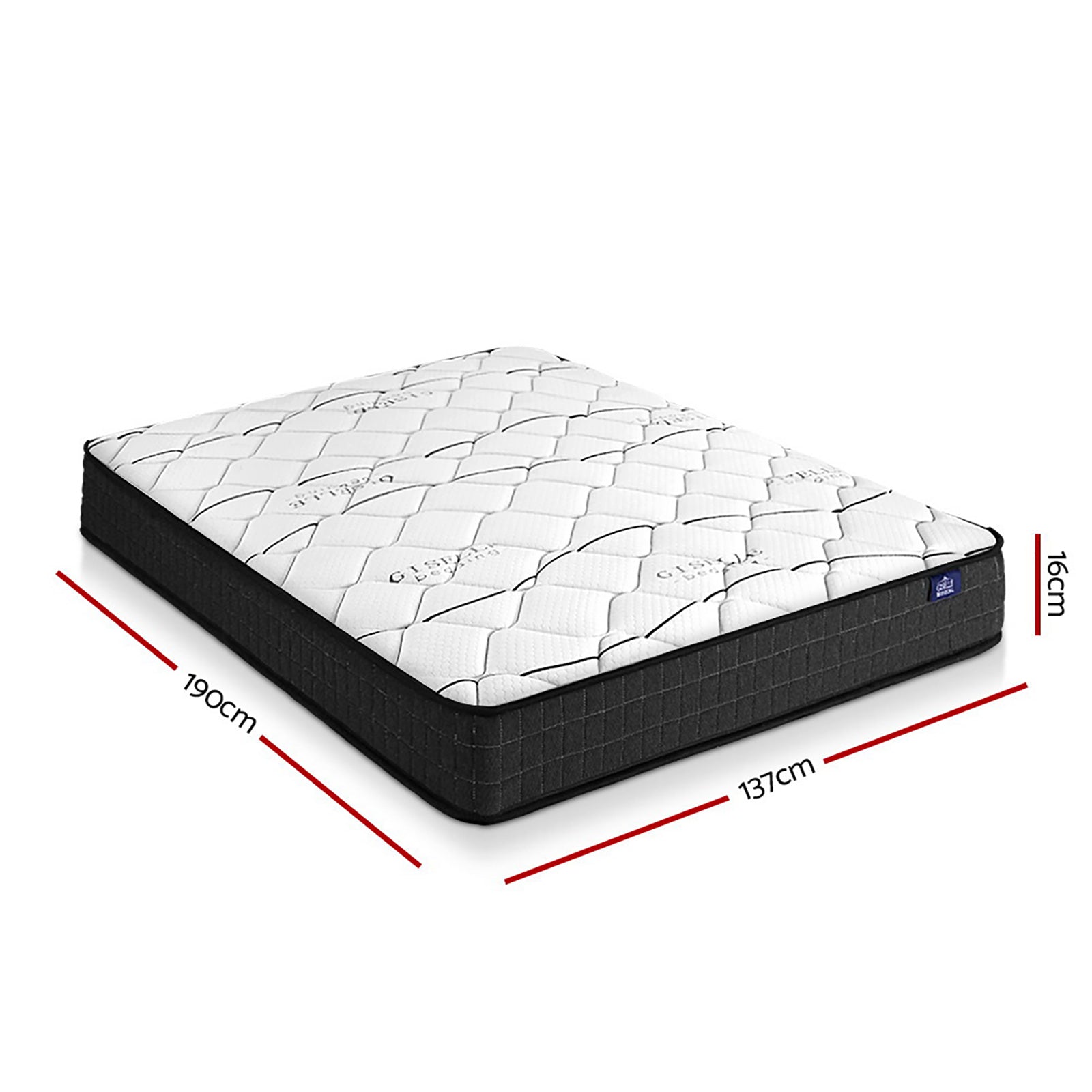 Giselle Bedding 16cm Mattress Medium Firm Double MATTRESS-GLAY-D
