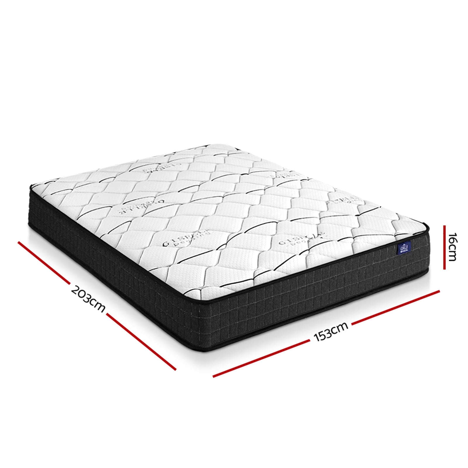 Giselle Bedding 16cm Mattress Medium Firm Queen MATTRESS-GLAY-Q
