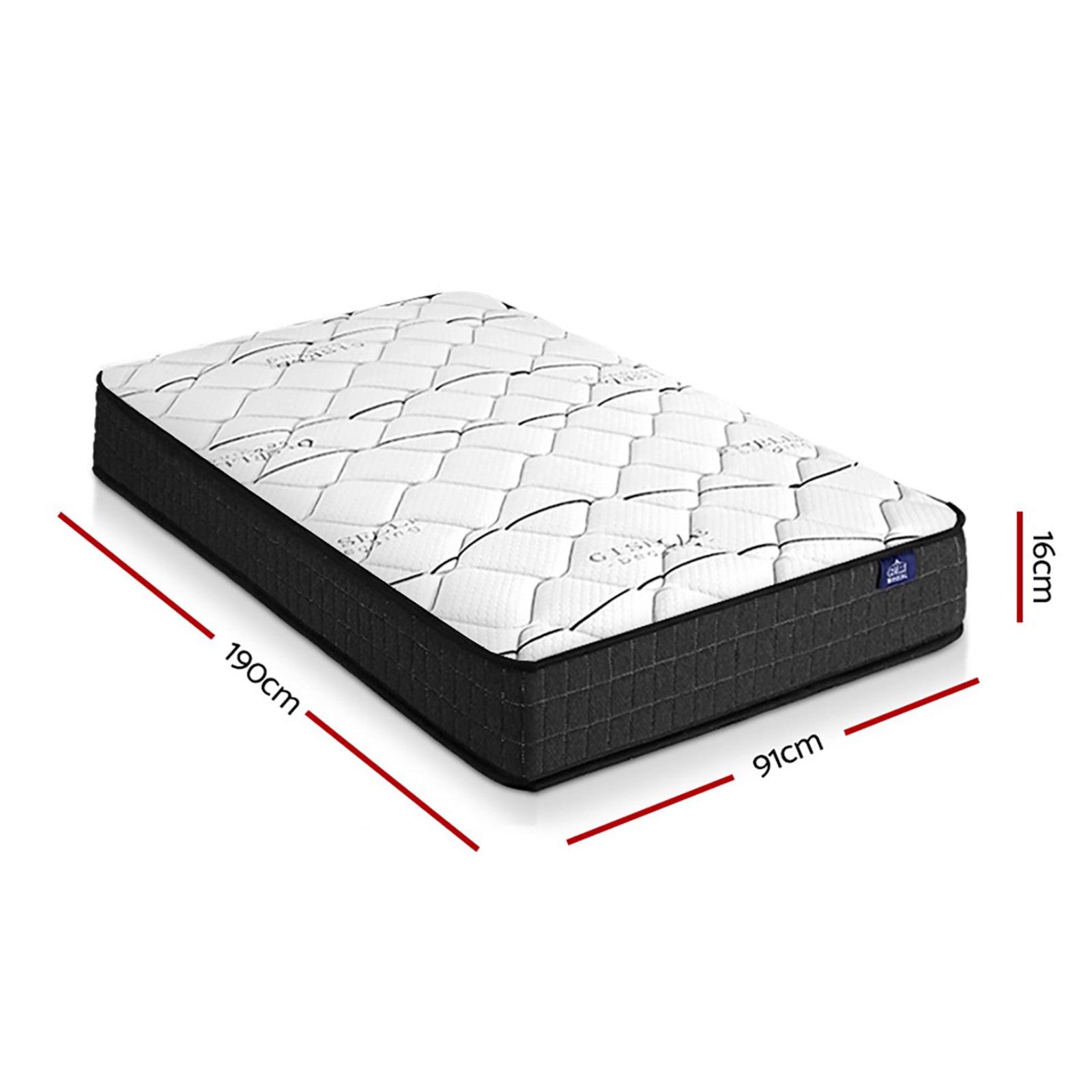 Giselle Bedding 16cm Mattress Medium Firm Single MATTRESS-GLAY-S