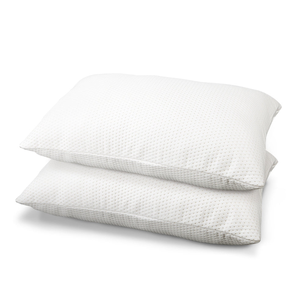 Giselle Bedding Memory Foam Pillow 19cm Thick Twin Pack MATTRESS-LUX-PILLOWX2