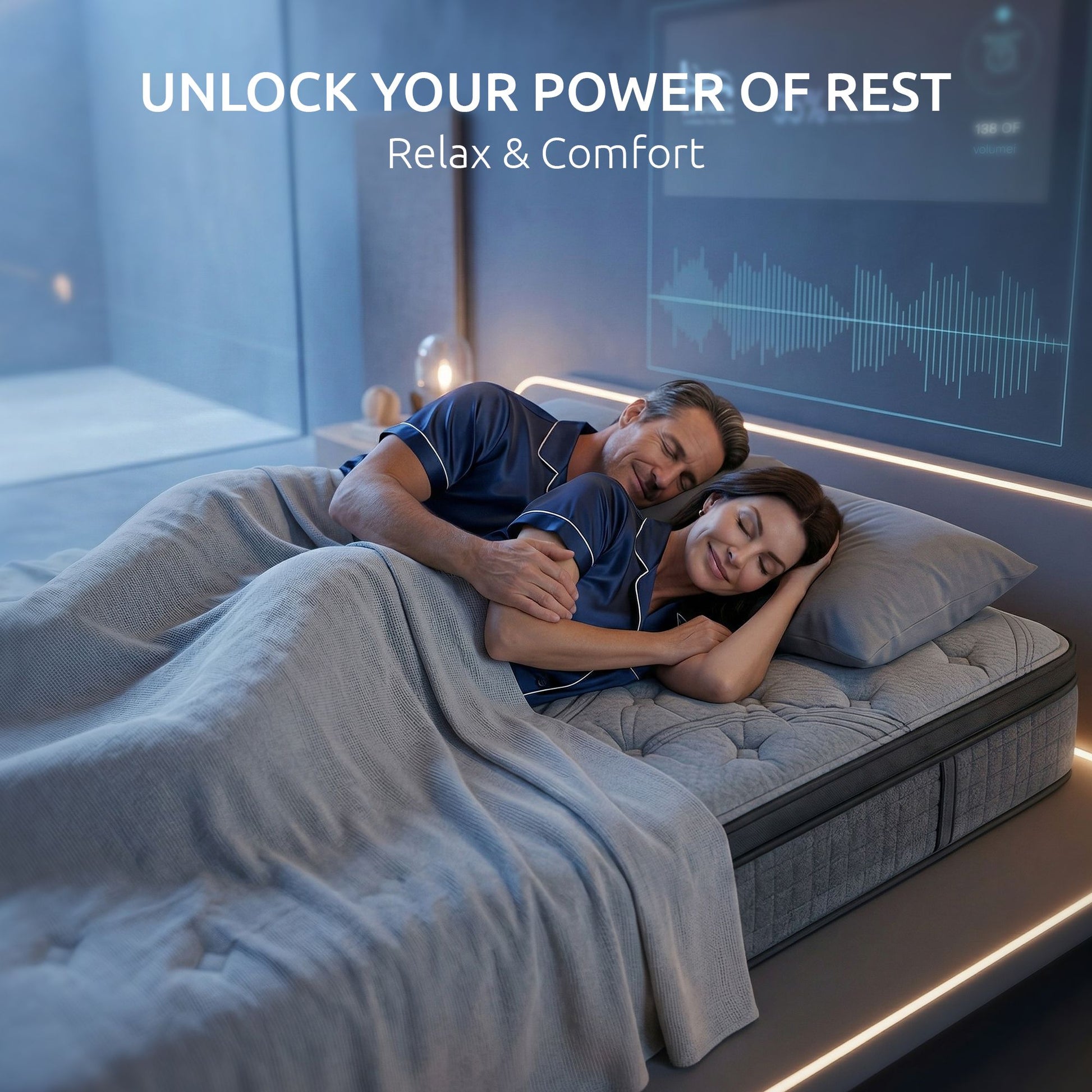 Levitex Double Mattress 33 cm 7-Zone Pocket Spring 8.0 Extra Firm with Dual-Row Edge Support & Breathable MATTRESS-LV-AETHER-33-D