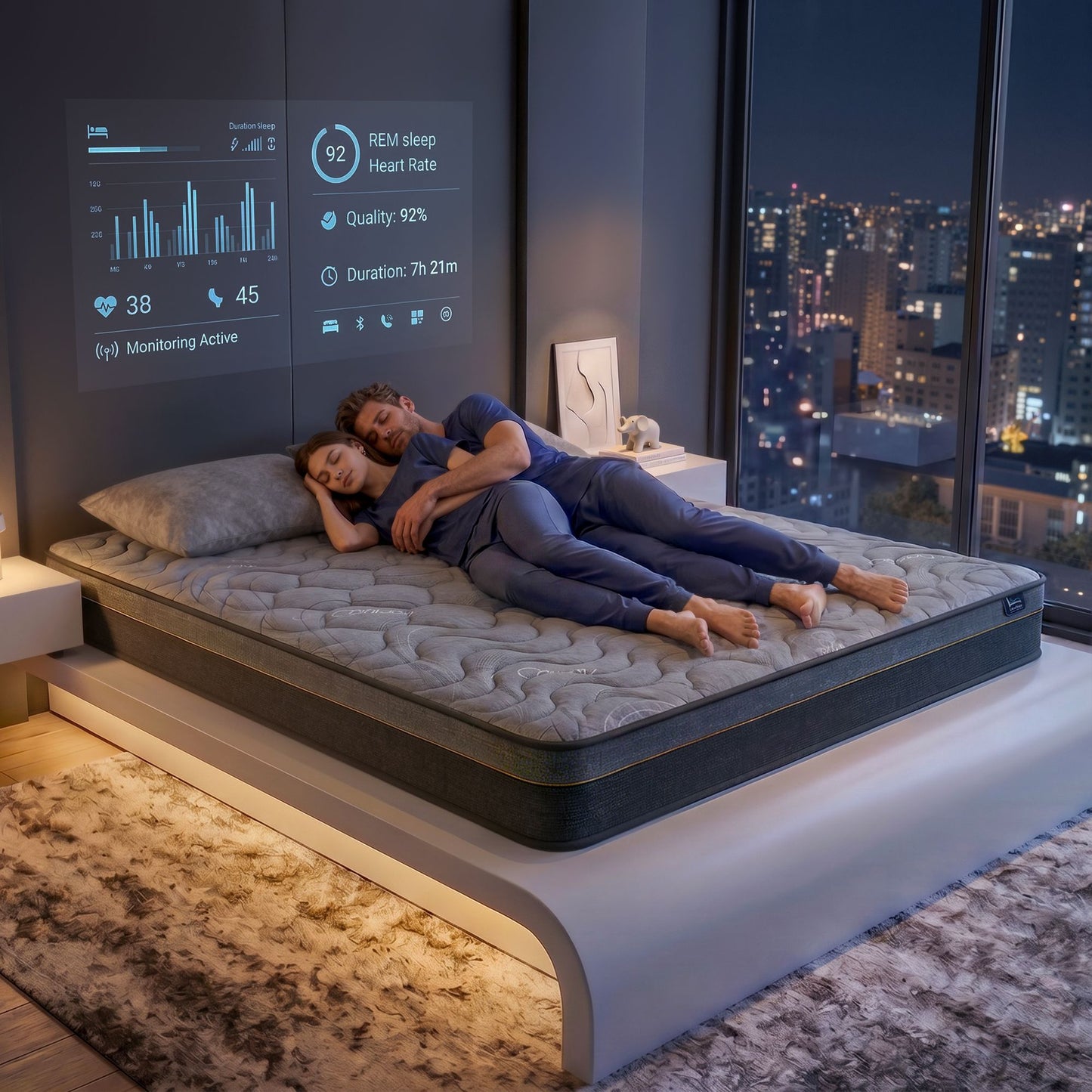 Levitex Queen Mattress 25 cm Hybrid Pocket Spring with 4cm Egg Crate Foam for Deep Sleep Bamboo Charcoal MATTRESS-LV-LUMINA-25-Q