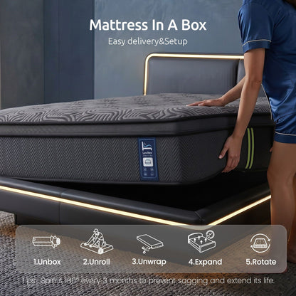 Levitex King Single Mattress 34 cm 5-Zone Pressure Relief Pocket Spring with Reinforced Edge Support & MATTRESS-LV-ORION-34-KS