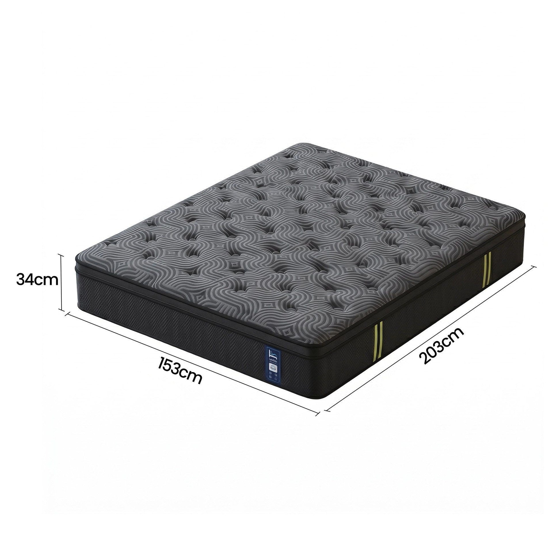 Levitex Queen Mattress 34 cm 5-Zone Pressure Relief Pocket Spring with Reinforced Edge Support & Breathable MATTRESS-LV-ORION-34-Q