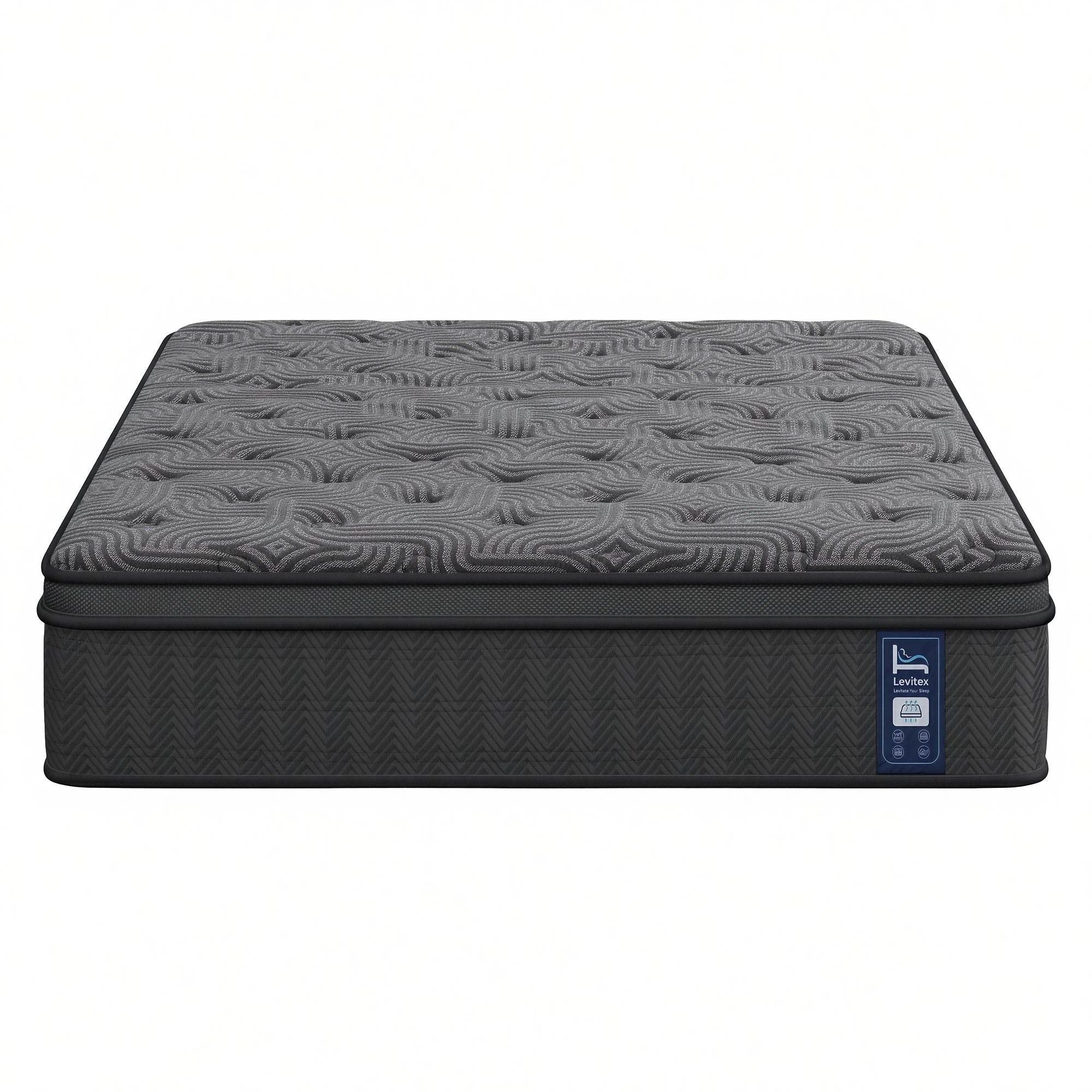 Levitex Queen Mattress 34 cm 5-Zone Pressure Relief  Pocket Spring with Reinforced Edge Support & Breathable Gel Memory Foam Hybrid Mattress