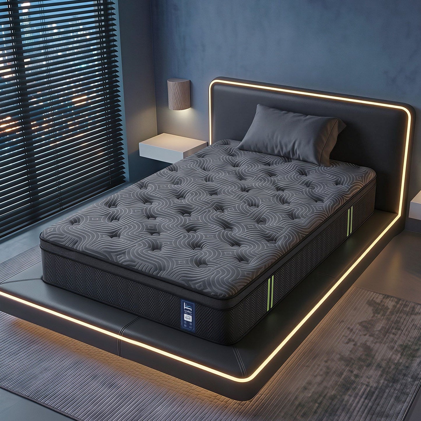 Levitex Single Mattress 34 cm 5-Zone Pressure Relief Pocket Spring with Reinforced Edge Support & Breathable MATTRESS-LV-ORION-34-S