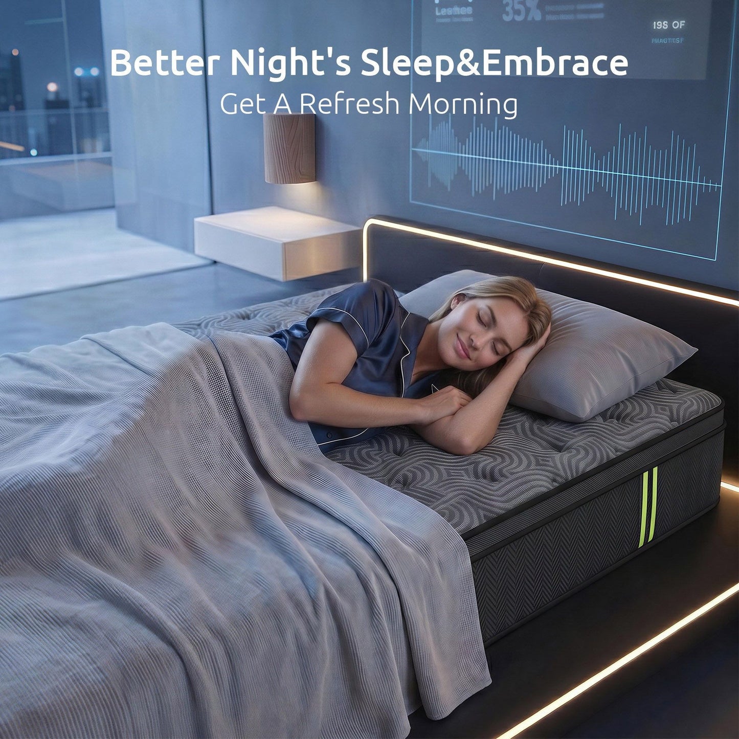 Levitex Single Mattress 34 cm 5-Zone Pressure Relief Pocket Spring with Reinforced Edge Support & Breathable MATTRESS-LV-ORION-34-S