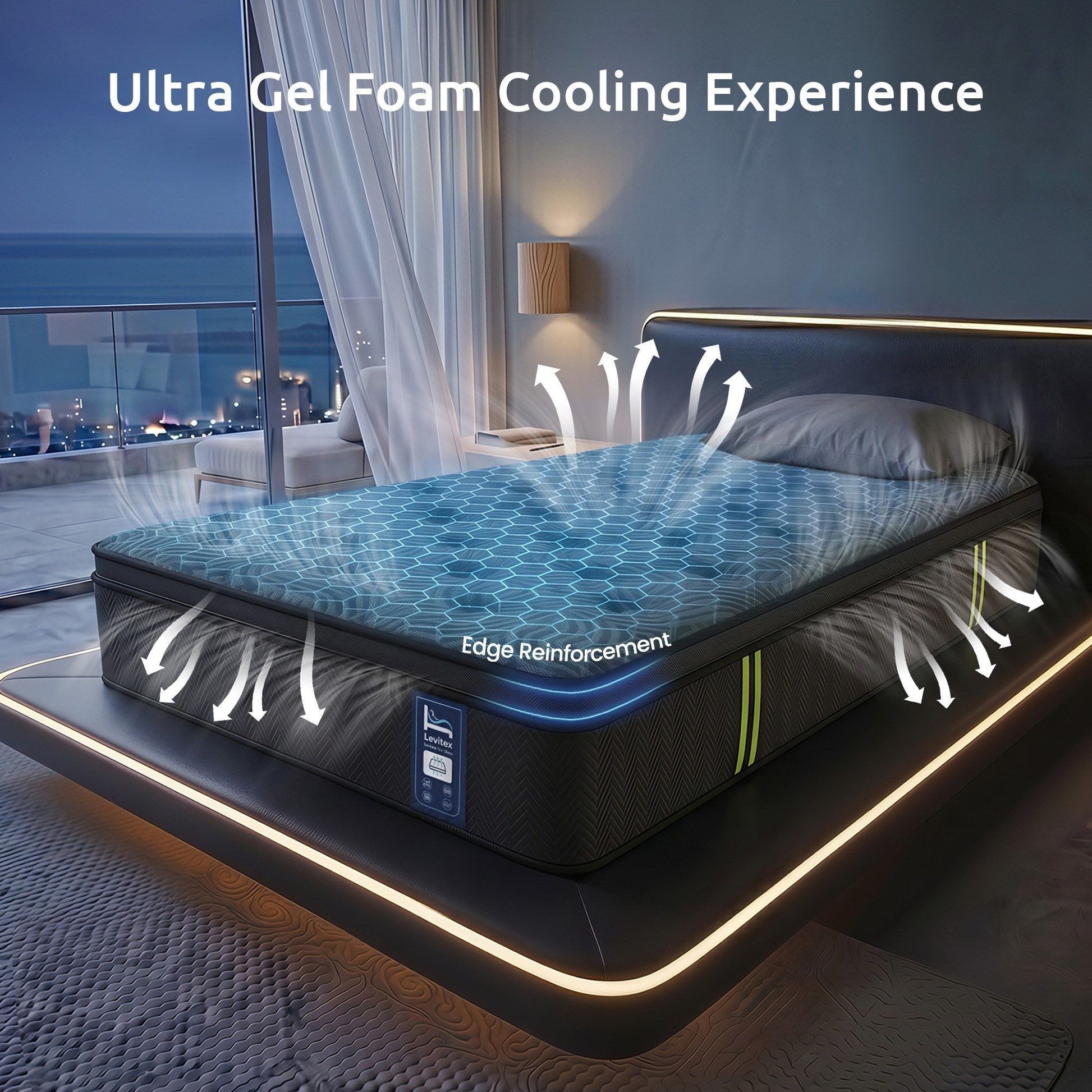 Levitex Single Mattress 34 cm 5-Zone Pressure Relief Pocket Spring with Reinforced Edge Support & Breathable MATTRESS-LV-ORION-34-S