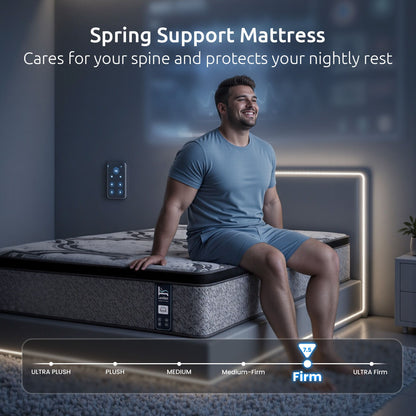 Levitex King Single Mattress 34 cm 5-Zone Pocket Spring with Latex & Memory Foam or Extra Lumbar & Shoulder MATTRESS-LV-VELA-34-KS