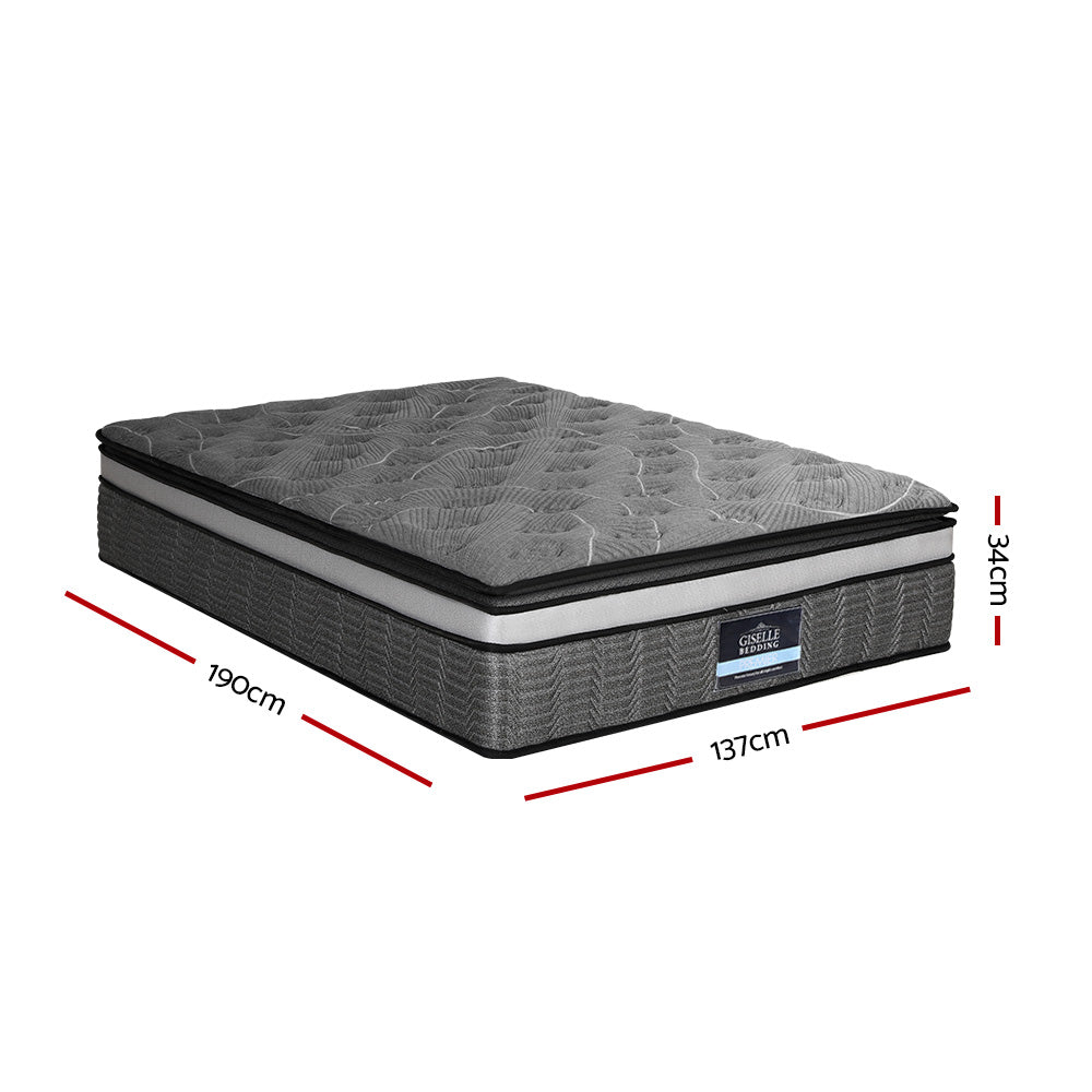 Giselle Bedding 34cm Mattress Double Layer Pocket Spring Double MATTRESS-MINI-PS-D