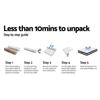Giselle Bedding 18cm Mattress Pillow Top Double MATTRESS-PT18-DOUBLE