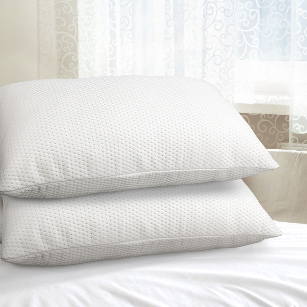 Giselle Bedding Memory Foam Pillow 13cm Thick Twin Pack MATTRESS-SHED-PILLOWX2