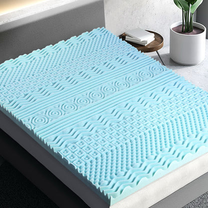 Giselle Bedding Memory Foam Mattress Topper 11-Zone 8cm King MATTRESS-TOP-11Z-8-BL-K
