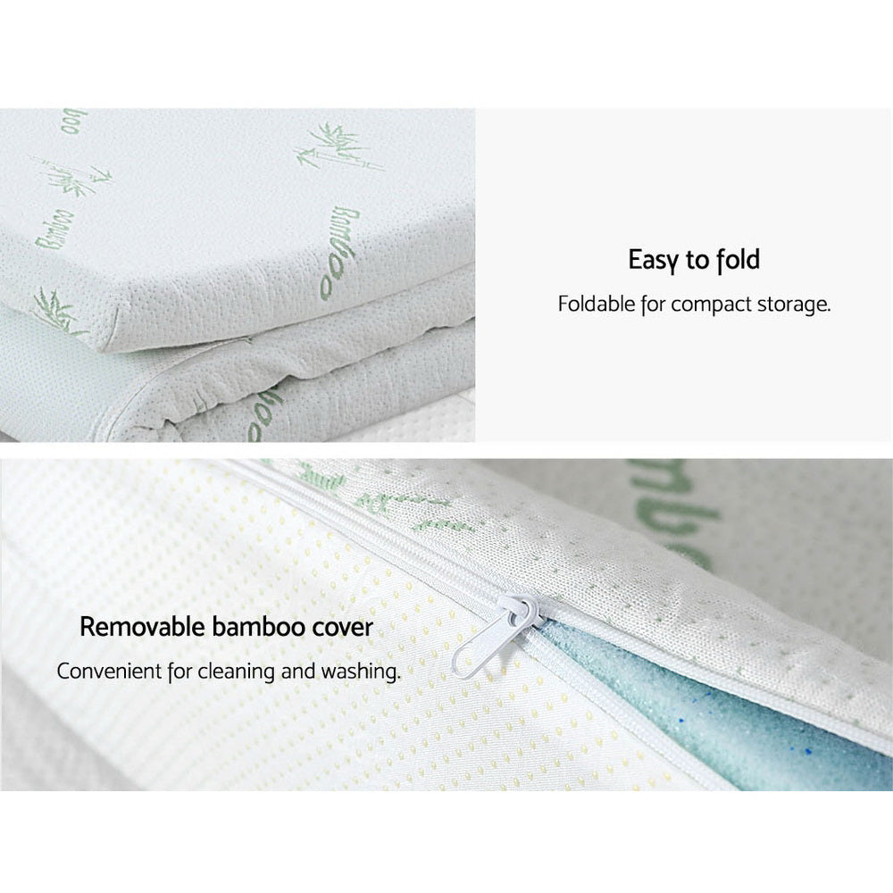 Giselle Bedding Memory Foam Mattress Topper 11-Zone 8cm Queen MATTRESS-TOP-11Z-8-BL-Q