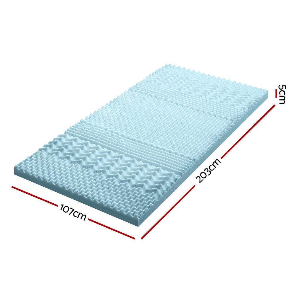 Giselle Bedding 5cm Memory Foam Mattress Topper 7-Zone King Single MATTRESS-TOP-7Z-5-BL-KS