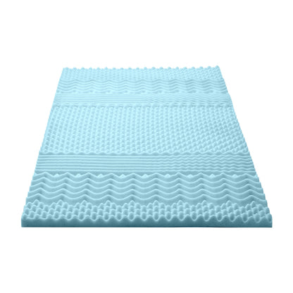 Giselle Bedding 5cm Memory Foam Mattress Topper 7-Zone King Single MATTRESS-TOP-7Z-5-BL-KS